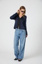 Ennis Satin Lace V-Neck Blouse - Image 2