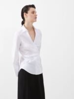 Isabelle Poplin Aysmmetric Shirt - Image 3